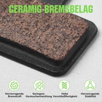 Zacro Tárcsafék Betét Kerékpárhoz - Kompatibilis Tektro, Shimano, TRP, Deore Modellekkel - MTB, E-bike Fékbetét Szett 4 db 6