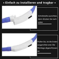 Zacro USB Tölthető Világító Nyakörv Kutyáknak és Macskáknak - 2 db-os Szett, 3 Féle Fénymóddal, Állítható Méret, Éjszakai Biztonság 2