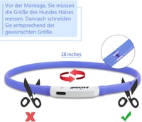 Zacro USB Tölthető Világító Nyakörv Kutyáknak és Macskáknak - 2 db-os Szett, 3 Féle Fénymóddal, Állítható Méret, Éjszakai Biztonság 3