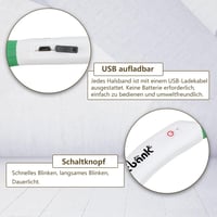Zacro USB Tölthető Világító Nyakörv Kutyáknak és Macskáknak - 2 db-os Szett, 3 Féle Fénymóddal, Állítható Méret, Éjszakai Biztonság 4