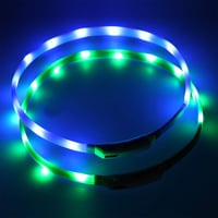 Zacro USB Tölthető Világító Nyakörv Kutyáknak és Macskáknak - 2 db-os Szett, 3 Féle Fénymóddal, Állítható Méret, Éjszakai Biztonság 7