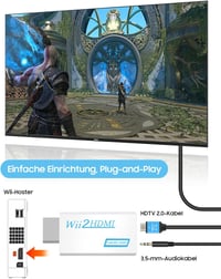Zacro Wii HDMI Adapter - Full HD 1080P Konverter Nintendo Wii Konzolhoz - Videó és Hang Átalakító 1m HDMI Kábellel 3