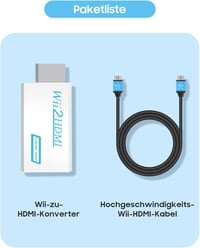 Zacro Wii HDMI Adapter - Full HD 1080P Konverter Nintendo Wii Konzolhoz - Videó és Hang Átalakító 1m HDMI Kábellel 7