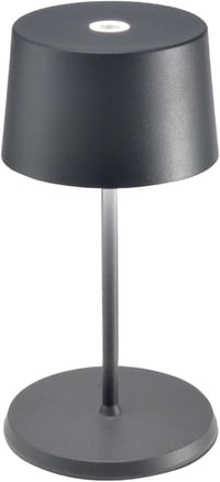 Zafferano Olivia Mini hordozható asztali lámpa érintésvezérléssel, dimmer, sötétszürke - Darkgray, With charger - new version 1