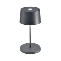 Prenosná stolná lampa Zafferano Olivia Mini, dotykové ovládanie, stmievač – tmavosivá 1