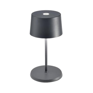 Prenosná stolná lampa Zafferano Olivia Mini, dotykové ovládanie, stmievač – tmavosivá