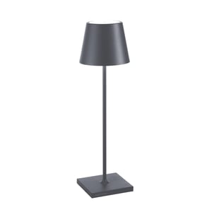Nabíjateľná LED stolová lampa Zafferano Poldina Pro - tmavosivá
