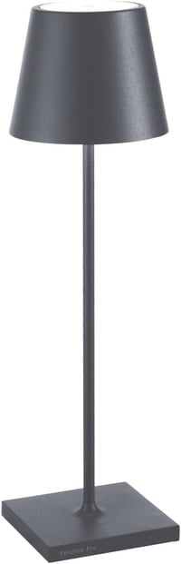 Zafferano Poldina Újratölthető LED Asztali Lámpa - Darkgray, Lamp with charger 1