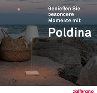 Zafferano Poldina Újratölthető LED Asztali Lámpa - Darkgray, Lamp with charger 8