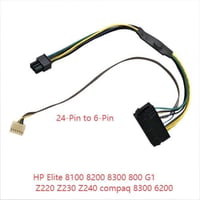 Zahara ATX 24 Pin - 6 Pin PSU Tápkábel Adapter 30 cm HP Elite 8100 8200 8300 800 G1 Z220 Z230 Z240 Compaq 8300 6200 Kompatibilis 7