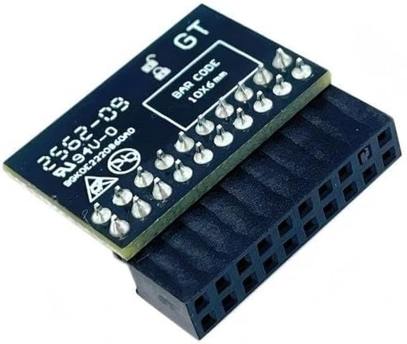 ZAHARA TPM 2.0 modul 20 pin LPC Gigabyte alaplap kompatibilis