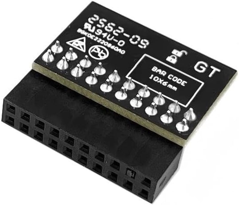ZAHARA TPM 2.0 modul 20 pin LPC Gigabyte alaplap kompatibilis