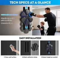 ZAKVOP Bluetooth Boxzzsák LED Kijelzővel, Edzéspad Kesztyűvel és Akkumulátorral 4