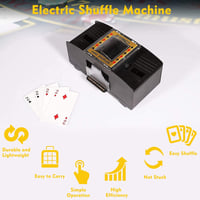ZAKVOP Elektromos Kártyakeverő 1-2 Paklihoz, Automatikus Keverő Pókerhez UNO Skyjo 4