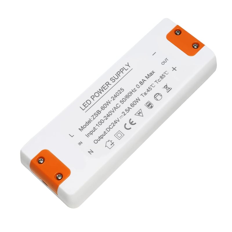 ZAKVOP LED Tápegység 24V 60W, 230V-ról 24V-ra, G4 GU5.3 MR11 MR16 szalagokhoz
