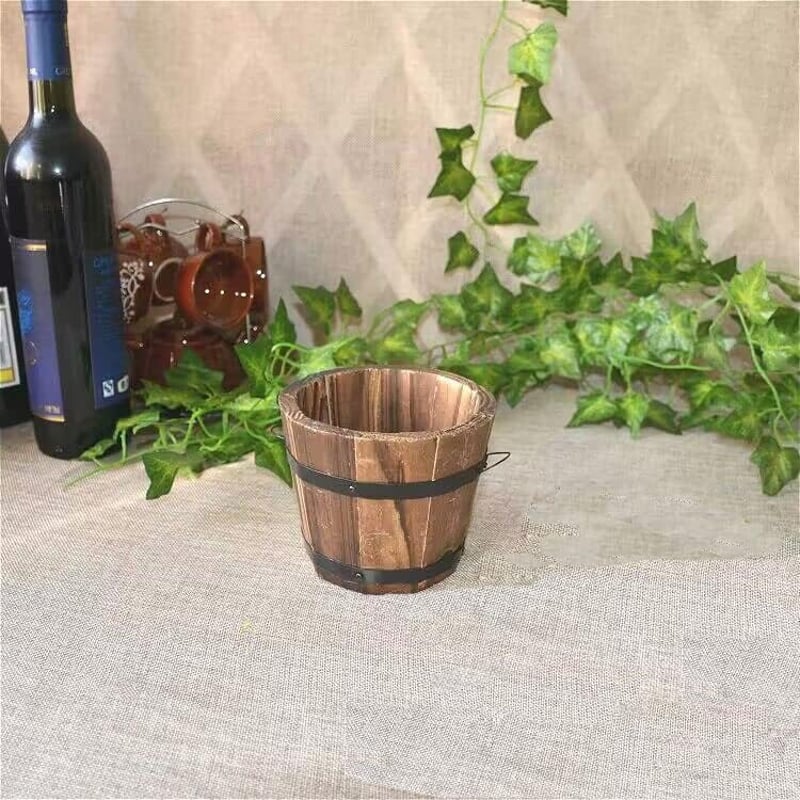 zalati Vintage Fa Whiskey Hordó Virágcserép Beltéri Kültéri Használatra