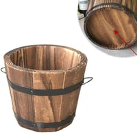zalati Vintage Fa Whiskey Hordó Virágcserép Beltéri Kültéri Használatra 3