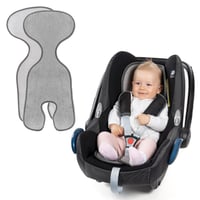 Zamboo Comfort podložka do autosedačky pre vajíčka a protismerné autosedačky (Maxi-Cosi, Cybex, Römer) - Priedušná letná vložka proti poteniu, sivá 1