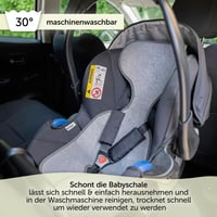 Zamboo Comfort podložka do autosedačky pre vajíčka a protismerné autosedačky (Maxi-Cosi, Cybex, Römer) - Priedušná letná vložka proti poteniu, sivá 6