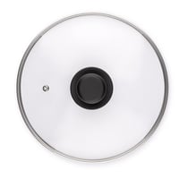 Zanetti stakleni poklopac s ručkom za lonce i tave, promjer 36 cm, srebrna/crna 2