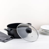 Zanetti stakleni poklopac s ručkom za lonce i tave, promjer 36 cm, srebrna/crna 6