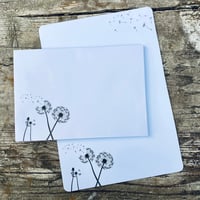 Set de hârtie de scris zartbesaitet.com cu motiv de păpădie, dimensiune DIN A5, cu plic inclus, set elegant de papetărie 4