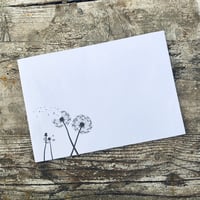 Set de hârtie de scris zartbesaitet.com cu motiv de păpădie, dimensiune DIN A5, cu plic inclus, set elegant de papetărie 6