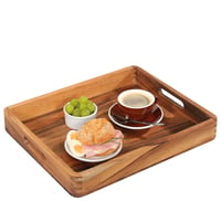 Tavă Zassenhaus din lemn de salcâm cu mânere – Tavă decorativă pentru mic dejun și servire din lemn sustenabil – 52 x 43 x 6 cm 3
