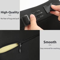 ZATOOTO Memóriahabos Autós Nyaktámasz - Állítható Magasságú Fejtámla Párna Fekete Színben - Ergonomikus Kialakítás Minden Testmagassághoz 7