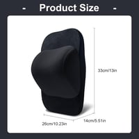 ZATOOTO Memóriahabos Autós Nyaktámasz - Állítható Magasságú Fejtámla Párna Fekete Színben - Ergonomikus Kialakítás Minden Testmagassághoz 6