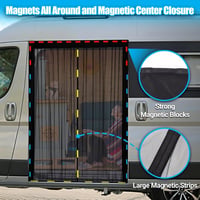 ZATOOTO Szúnyogháló autóajtóra mágneses központi záródással rovarvédelem Mercedes Sprinter közép és magas tetőhöz Volkswagen Crafter 2