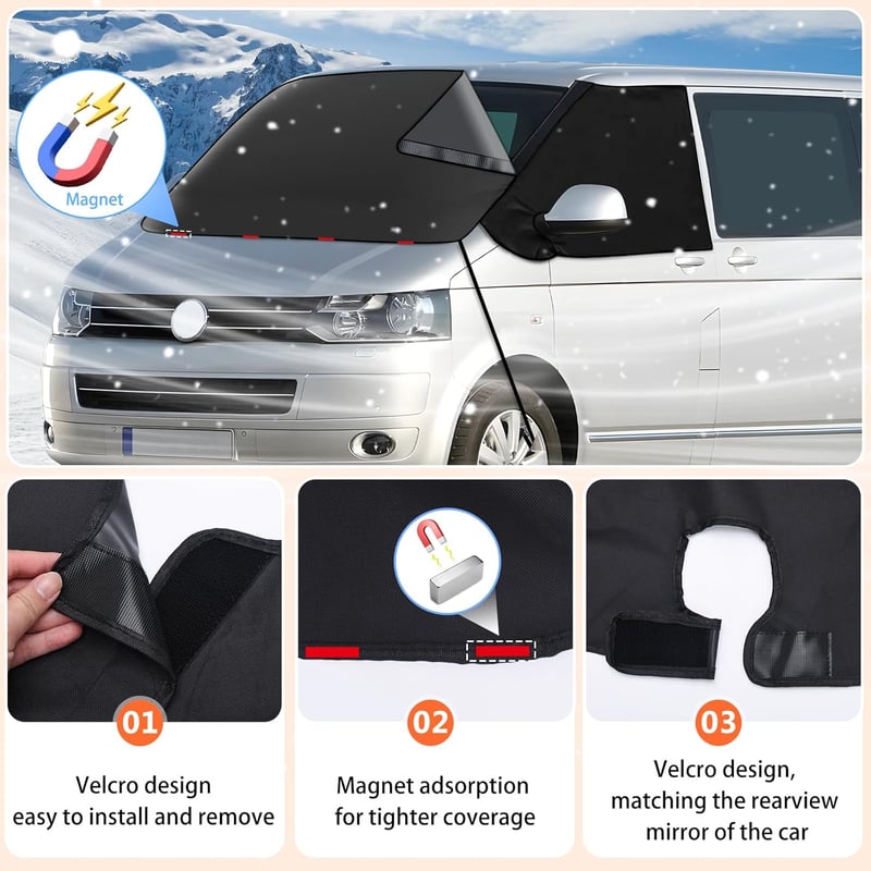 ZATOOTO VW T5 T6 szélvédő takaró 600D Oxford vízálló napvédelem