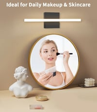 Zaxiva LED osvetlenie na zrkadlo do kúpeľne 40 cm, nastaviteľná teplota farieb 3000-6000K, nástenné svietidlo k zrkadlu s akrylovým tienidlom, úsporné 8