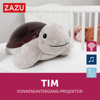 ZAZU Tim korytnačka nočná lampa s projektorom západu slnka, 3-fázovým programom uspávania, upokojujúcimi zvukmi a senzorom plaču pre bábätká 3