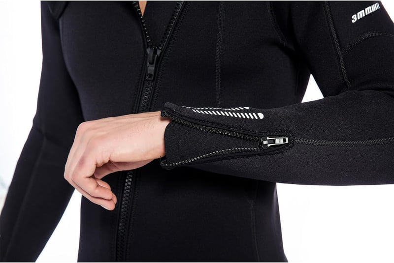 ZCCO 3mm Neoprén Teljes Test Wetsuit Cipzárral Búvárkodáshoz