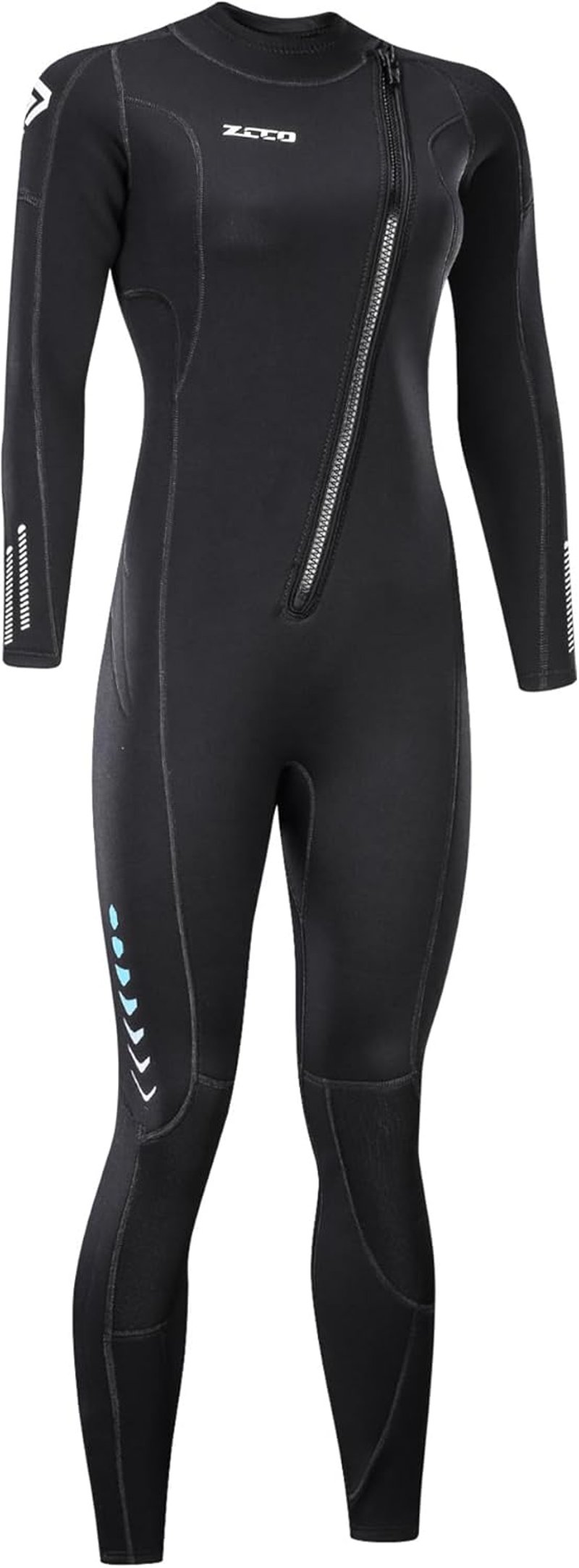 ZCCO 3mm Neoprén Teljes Test Wetsuit Cipzárral Búvárkodáshoz