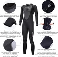 Costum de neopren ZCCO 3mm cu fermoar la spate pentru bărbați și femei, pentru scufundări, surfing și snorkeling 3