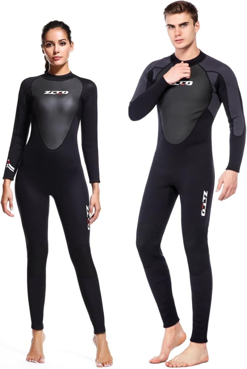 Costum de neopren ZCCO 3mm cu fermoar la spate pentru bărbați și femei, pentru scufundări, surfing și snorkeling