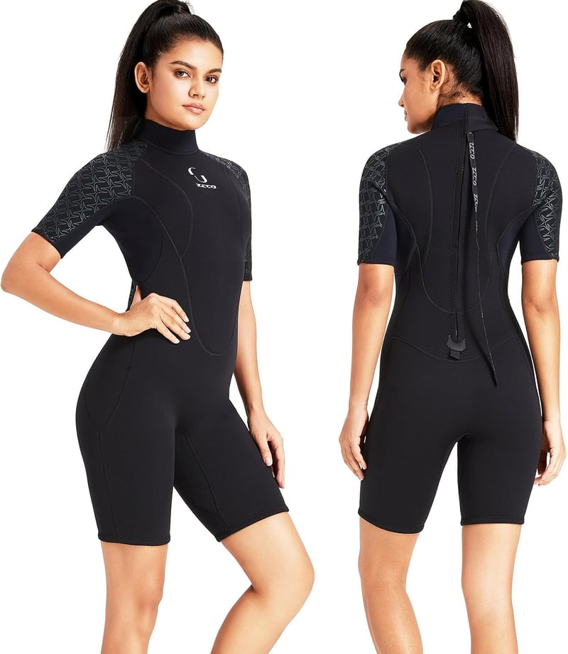 ZCCO 3mm Neoprén Wetsuit Hátzipper Férfi Női Szörfözés Úszás Búvárkodás XL