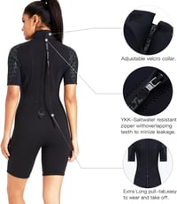 ZCCO 3mm Neoprén Wetsuit Hátzipper Férfi Női Szörfözés Úszás Kajak 5