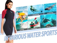 ZCCO 3mm Neoprén Wetsuit Hátzipper Férfi Női Szörfözés Úszás Kajak - XS, Women's Red 6