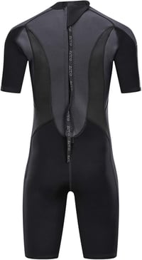 ZCCO Férfi Neoprén Búváruha 3mm Fekete Rövid Ujjú Hátul Cipzáras Szörfözés Búvárkodás Snorkeling Vízisport Ruha 4
