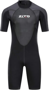 ZCCO Férfi Neoprén Búváruha 3mm Fekete Rövid Ujjú Hátul Cipzáras Szörfözés Búvárkodás Snorkeling Vízisport Ruha 3