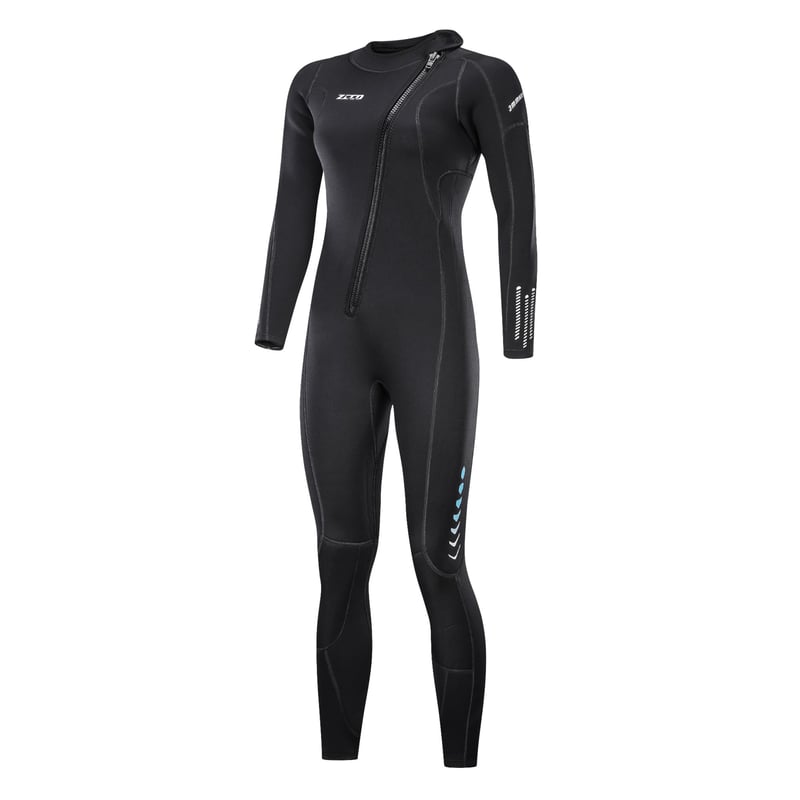 ZCCO Ultra Stretch 3 mm neoprénový celotelový oblek, zips vpredu – dámska veľkosť M