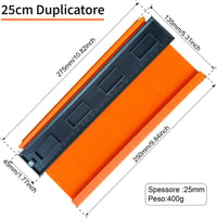 ZCHYTOOL Kontúrsablon 14+25cm Szabálytalan Forma Másolásához Laminált Fa Csempe Padló 5