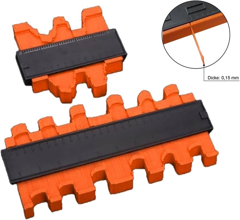 ZCHYTOOL Kontúrsablon 14+25cm Szabálytalan Forma Másolásához Laminált Fa Csempe Padló