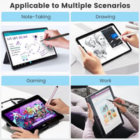 Zcitek 2 db Érintőceruza iPad Android Surface Okostelefonhoz Kettős Hegyű Szürke Kék 6