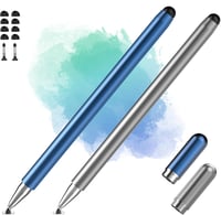 Zcitek 2 db Érintőceruza iPad Android Surface Okostelefonhoz Kettős Hegyű Szürke Kék 1