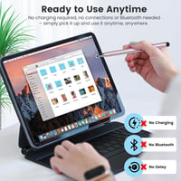 Zcitek 2 db Érintőceruza iPad Android Surface Okostelefonhoz Kettős Hegyű Szürke Kék 5