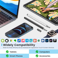 Zcitek 2 db Érintőceruza iPad Android Surface Okostelefonhoz Kettős Hegyű Szürke Kék 2